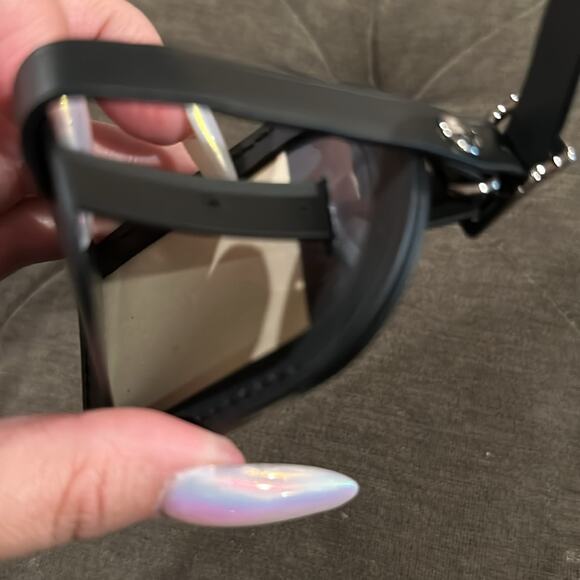 Louis Vuitton Black Leather Luggage Name Tag NEW not stamped - Picture 5 of 6